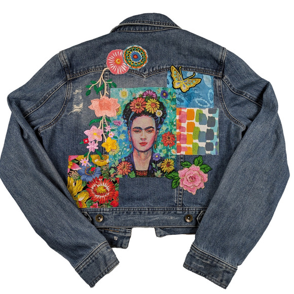 Refreshed - Apt. 9 Upcycled Denim Jacket Size M - Picture 1 of 8